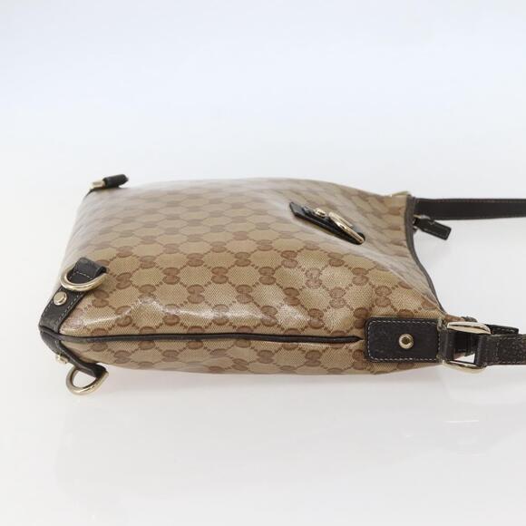 GUCCI GG Crystal Abbey Bag Coated Canvas Outlet Beige Gold 268642 Auth 144095 - Picture 4 of 16